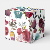 ボホシックブルゴーニュ&ネイビーオータム秋の結婚式 フェイバーボックス (裏面サイド)