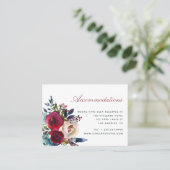 ボホシックブルゴーニュ&ネイビーオータム秋の結婚式 名刺 (スタンド正面)