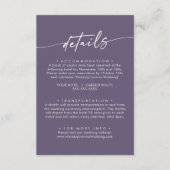 ボホシックプラムパープル結婚ズ詳細 エンクロージャーカード (正面)