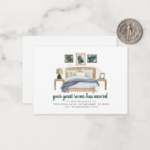 ボホシックベッドルームゲストルーム移動している ノートカード (正面/裏面インサイチュ)