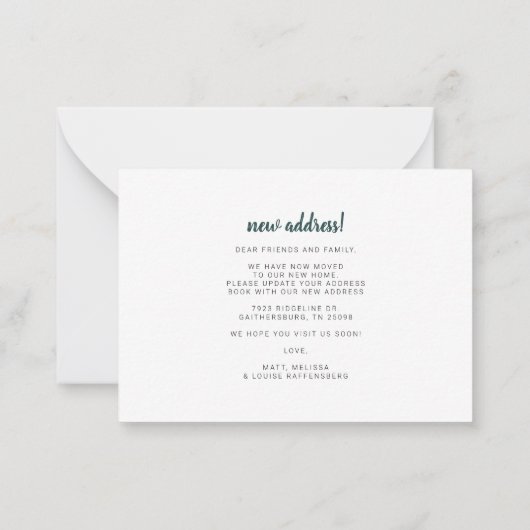 ボホシックベッドルームゲストルーム移動している ノートカード (裏面)