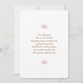 ボホシックベビーシャワー招待状 招待状 (裏面)