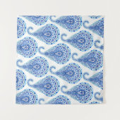 ボホシックペイズリーシームレスオリエンタル タペストリー (正面(横))