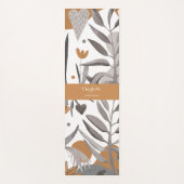 ボホシックボタニカルフローラデザインと名前 ヨガマット (正面)