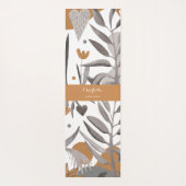 ボホシックボタニカルフローラデザインと名前 ヨガマット (裏面)