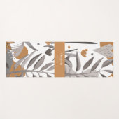 ボホシックボタニカルフローラデザインと名前 ヨガマット (正面(横))