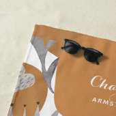 ボホシックボタニカルフローラ名と引用文 ビーチタオル (インサイチュ)