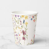 ボホシックボタニカルワイルドフラワーファースト誕生日 紙コップ (右)