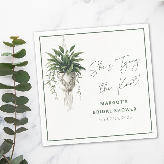 ボホシックボタニカル「タイザノット」ブライダルシャワー スタンダードカクテルナプキン