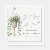 ボホシックボタニカル「タイザノット」ブライダルシャワー スタンダードランチョンナプキン (正面)