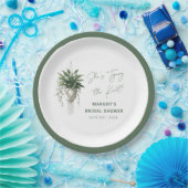 ボホシックボタニカル「タイザノット」ブライダルシャワー ペーパープレート (パーティー)