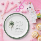 ボホシックボタニカル「タイザノット」ブライダルシャワー ペーパープレート (パーティー)