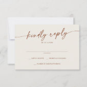 ボホシックボヘミアンクリーシンプルム結婚ズ 出欠カード (正面)