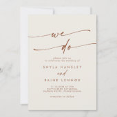 ボホシックボヘミアンクリームウィズ結婚ズ 招待状 (正面)