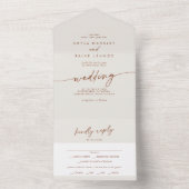 ボホシックボヘミアンクリームディームチョイスRSVP 結婚's オールインワン招待状 (内側)