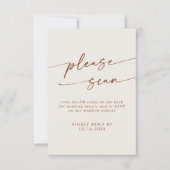 ボホシックボヘミアンクリームトープQRコード詳細 出欠カード (正面)