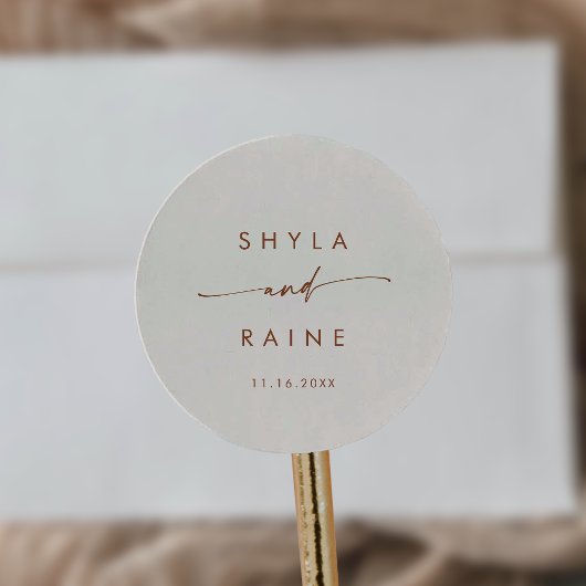 ボホシックボヘミアンクリームナーズ封筒用シール ラウンドシール