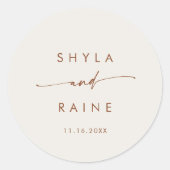 ボホシックボヘミアンクリームナーズ封筒用シール ラウンドシール (正面)