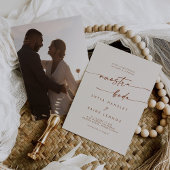 ボホシックボヘミアンクリームフォトスペインの結婚ズ 招待状