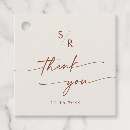 ボホシックボヘミアンクリームモノグラムサンキュー フェイバータグ (正面)