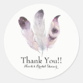 ボホシックボヘミアンフェザーズパーティーフリットカスタム ラウンドシール (正面)