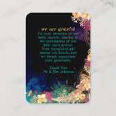 ボホシックボヘミアンフローラフェザーありがとう 名刺 (裏面)