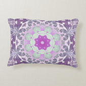 ボホシックボヘミアン薄紫紫マンダラ アクセントクッション (裏面)