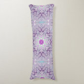 ボホシックボヘミアン薄紫紫マンダラ ボディピロー (正面縦)