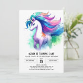 ボホシックボホデジタルホース誕生日 招待状 (スタンド正面)