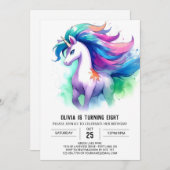 ボホシックボホデジタルホース誕生日 招待状 (正面/裏面)