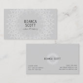 ボホシックマンダラオンライトグレー 名刺 (正面/裏面)