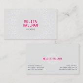 ボホシックマンダラグレー/ピンク 名刺 (正面/裏面)