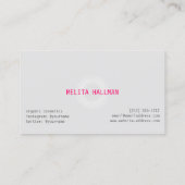 ボホシックマンダラグレー/ピンク 名刺 (裏面)