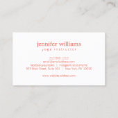 ボホシックマンダラナマステヨガコーラル 名刺 (裏面)