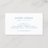 ボホシックマンダラナマステヨガブルー 名刺 (裏面)