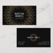 ボホシックマンダラブラック/金ゴールド 名刺 (正面/裏面)