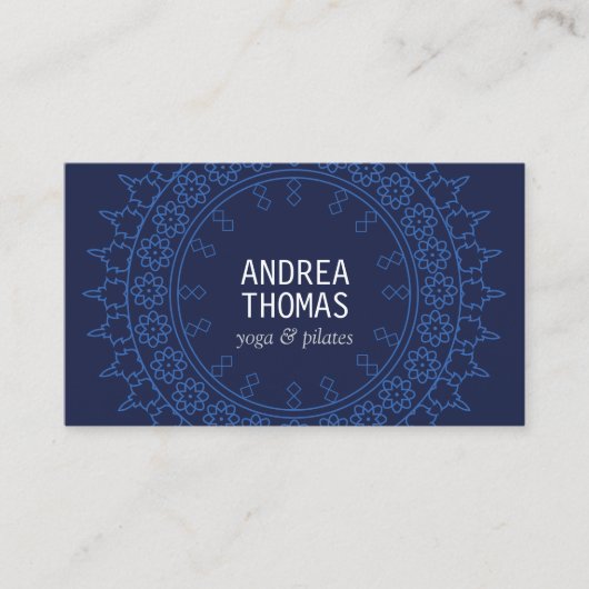 ボホシックマンダラブルー/ブルー 名刺 (正面)