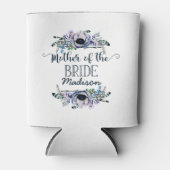 ボホシックミント&ネイビーフローラマザー・オブ・ザ・ブライド 缶クーラー (正面)