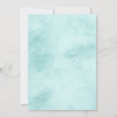 ボホシックミント&ネイビーフローラ結婚式招待状 招待状 (裏面)