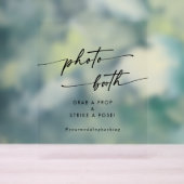 ボホシックモダンア澄んクル結婚の写真ブース アクリルサイン (ニュートラル)