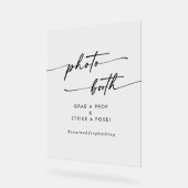 ボホシックモダンア澄んクル結婚の写真ブース アクリルサイン (傾斜)