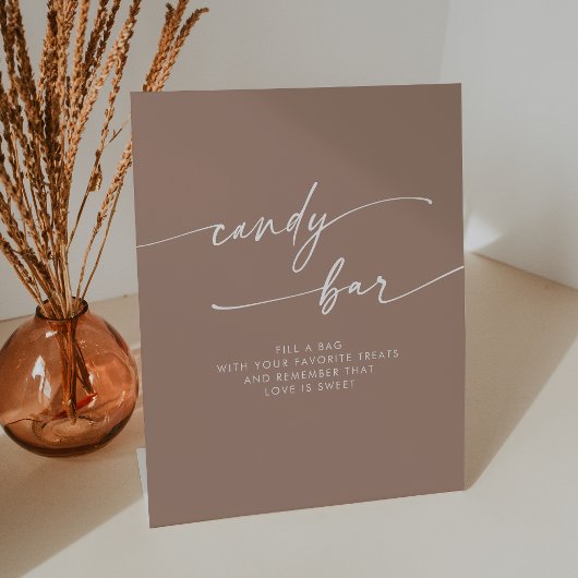 ボホシックモダンニュートラルトープバー結婚ズ 台座サイン