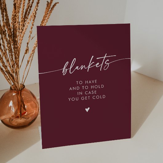 ボホシックモダンブルガンディーレッド結婚ブランケット 台座サイン