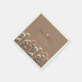 ボホシックモダンワイルドフラワーベビーイン開花シャワー スタンダードカクテルナプキン (角)