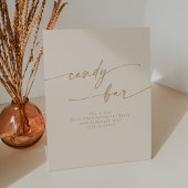 ボホシックモダンヴィンテージ金ゴールドキャンディバー結婚ズ 台座サイン