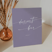 ボホシックラベンダーパープルデザートバー結婚ズ 台座サイン