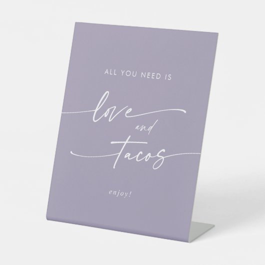 ボホシックラベンダーパープルラブタコバー結婚ズ 台座サイン (正面)