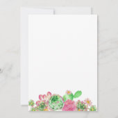 ボホシックレッツフィエスタピンクサボスブライダルシャワー 招待状 (裏面)