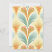 ボホシックレトロカラフルフローラ結婚ズ セーブザデート (裏面)