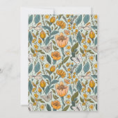 ボホシックレトロカラフルフローラ結婚ズ セーブザデート (裏面)